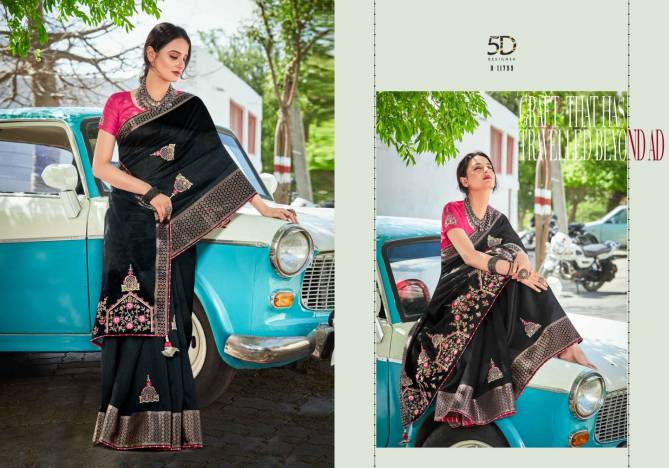5D Designer Fancy Wear Designer Wholesale Saree Collection